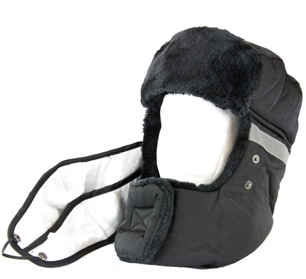 Sakkas Dab Unisex Faux Fur Ushanka Trapper Hat Chin Strap Removable Mask Russian Aviator Trooper Winter Hat for Men & Women