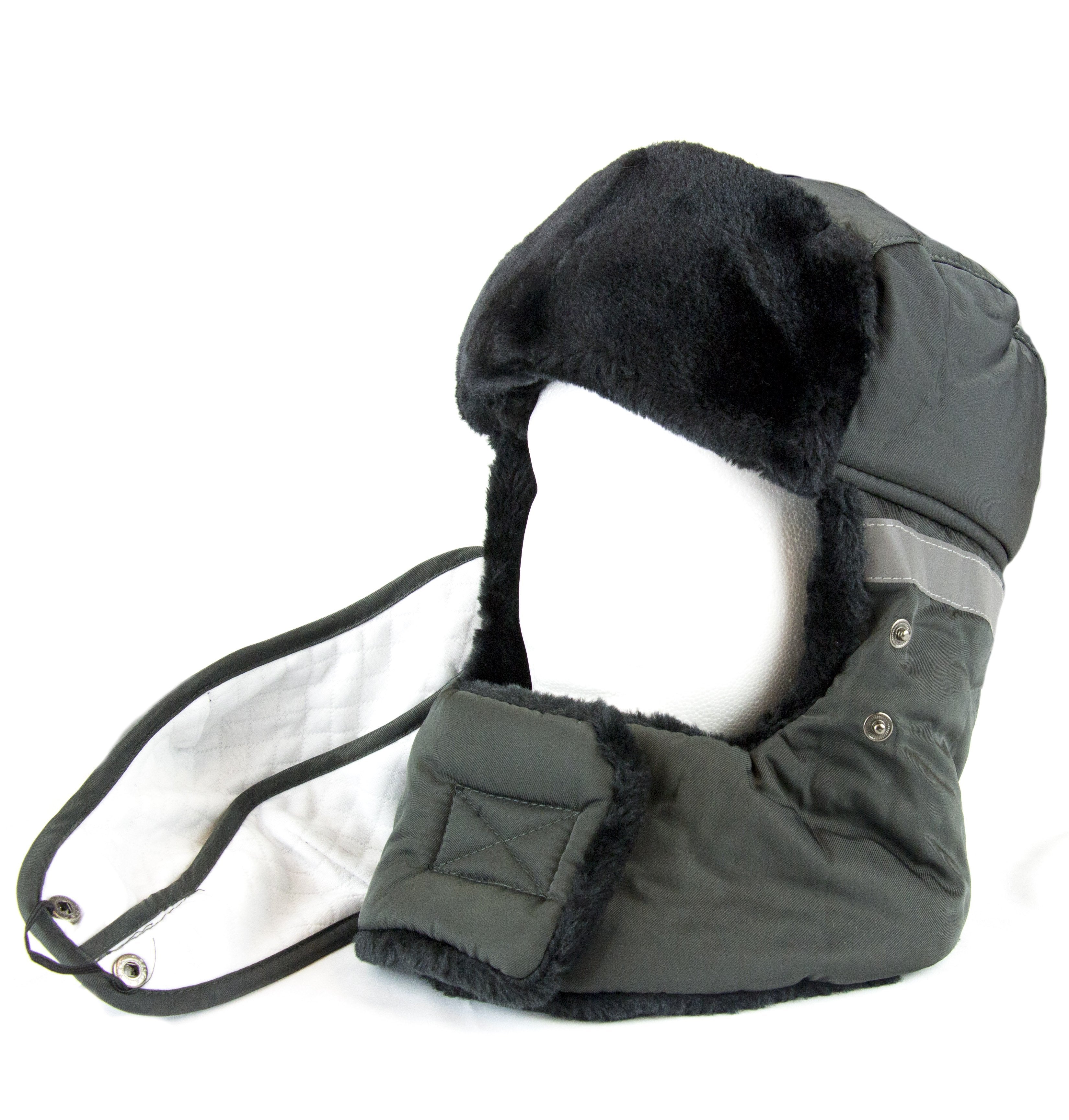 Sakkas Dab Unisex Faux Fur Ushanka Trapper Hat Chin Strap Removable Mask Russian Aviator Trooper Winter Hat for Men & Women