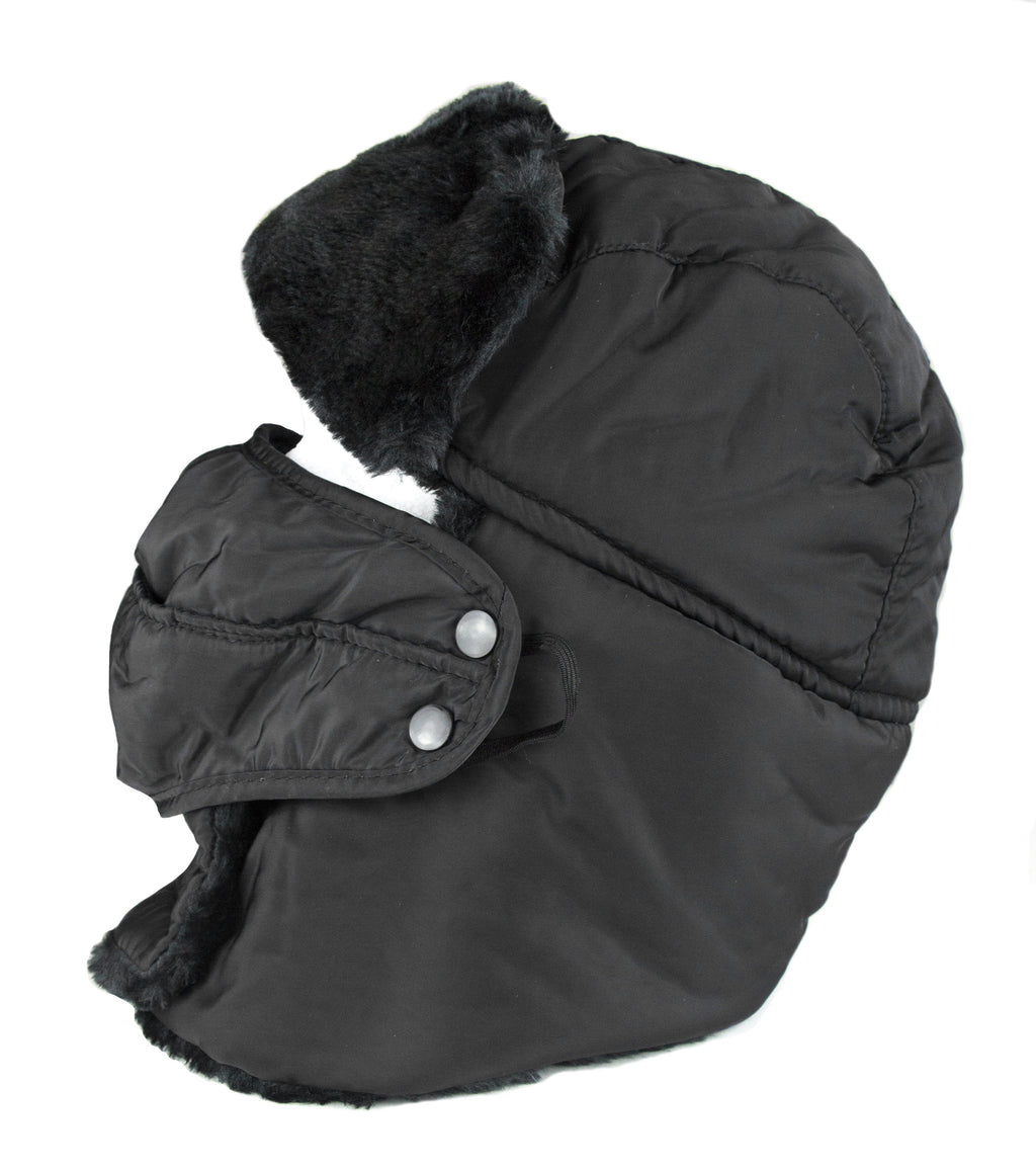 Sakkas Dab Unisex Faux Fur Ushanka Trapper Hat Chin Strap Removable Mask Russian Aviator Trooper Winter Hat for Men & Women