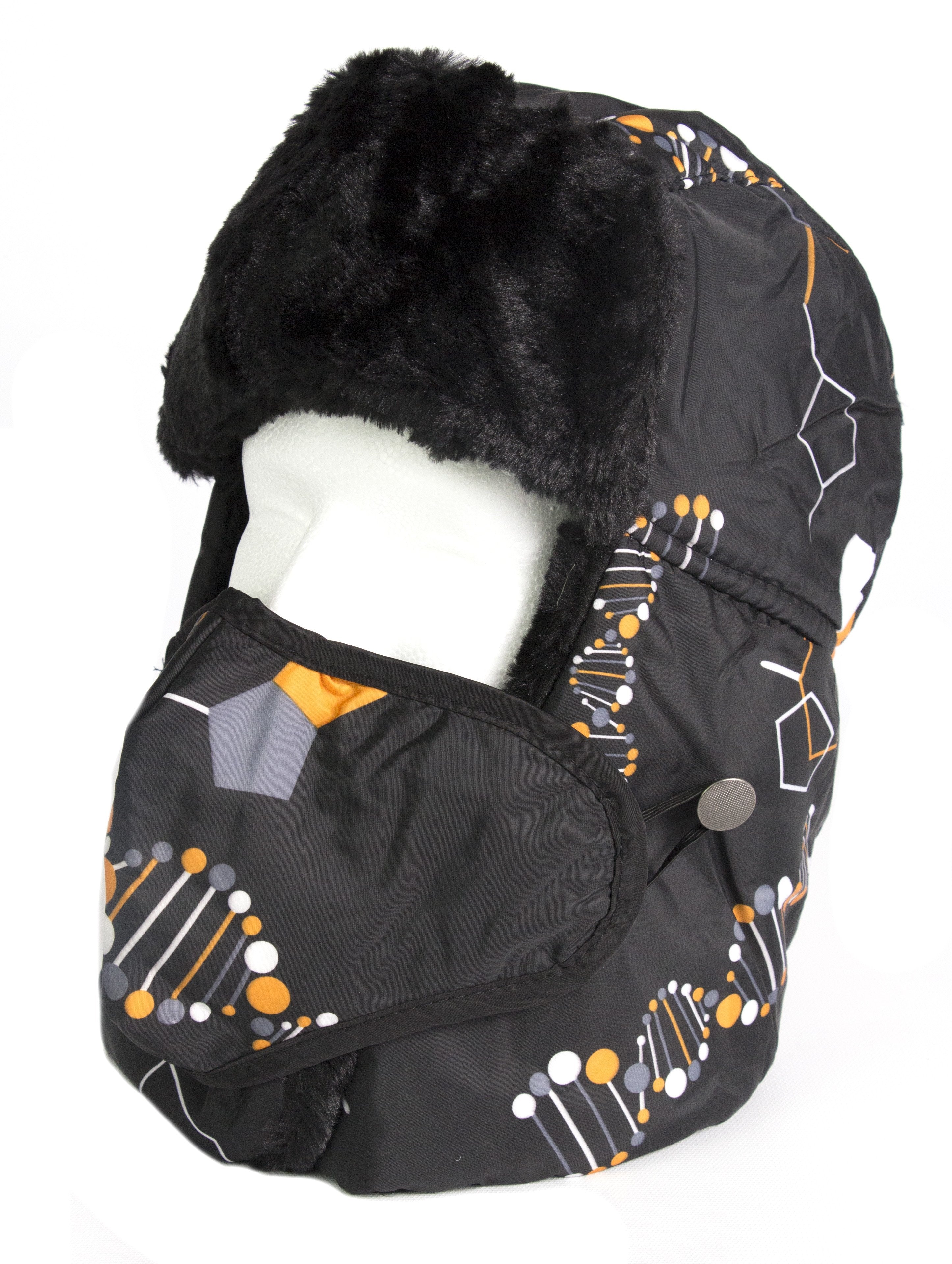 Sakkas Alex Ushanka Trapper Hat Removable Mask Faux Fur Winter Aviator Russian Hat, Windproof Cold Weather for Men & Women