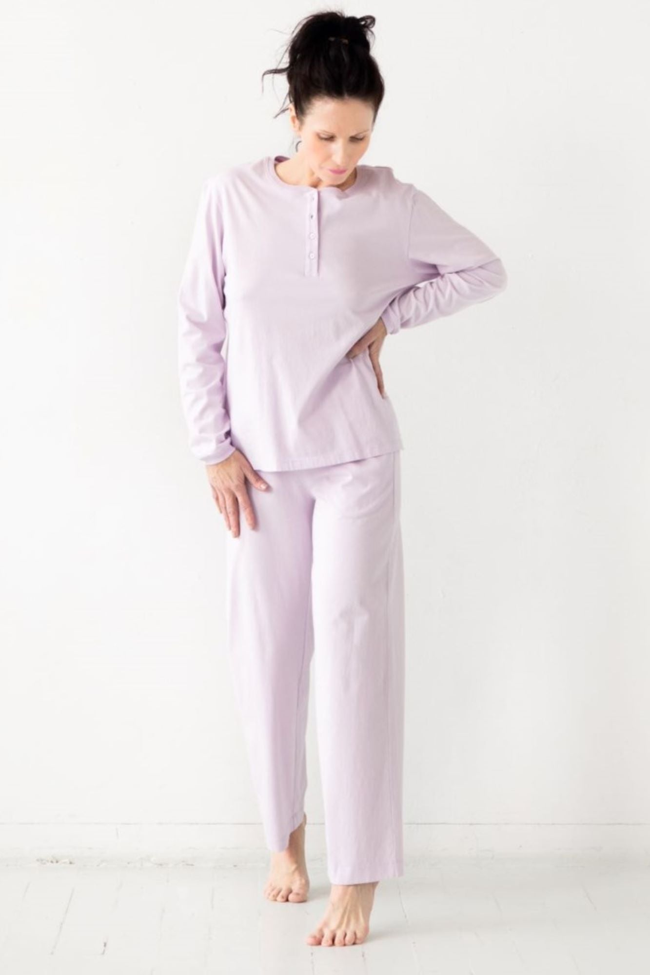 Straight Leg Pants in Pima Cotton
