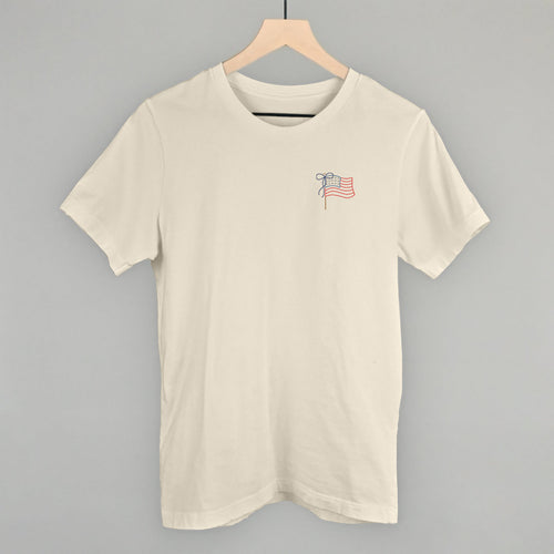 American Flag With Bow (Left Chest)