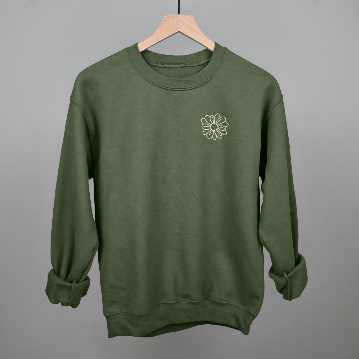 Flower Doodle Cream (Left Chest)