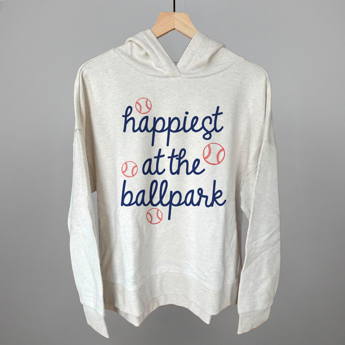 Happiest At The Ballpark Navy Script