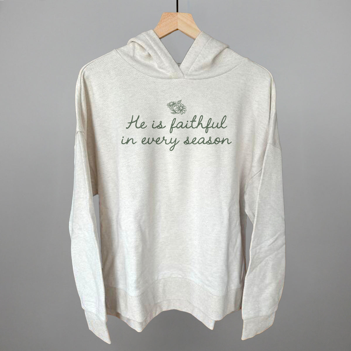 He Is Faithful In Every Season (Green Script)