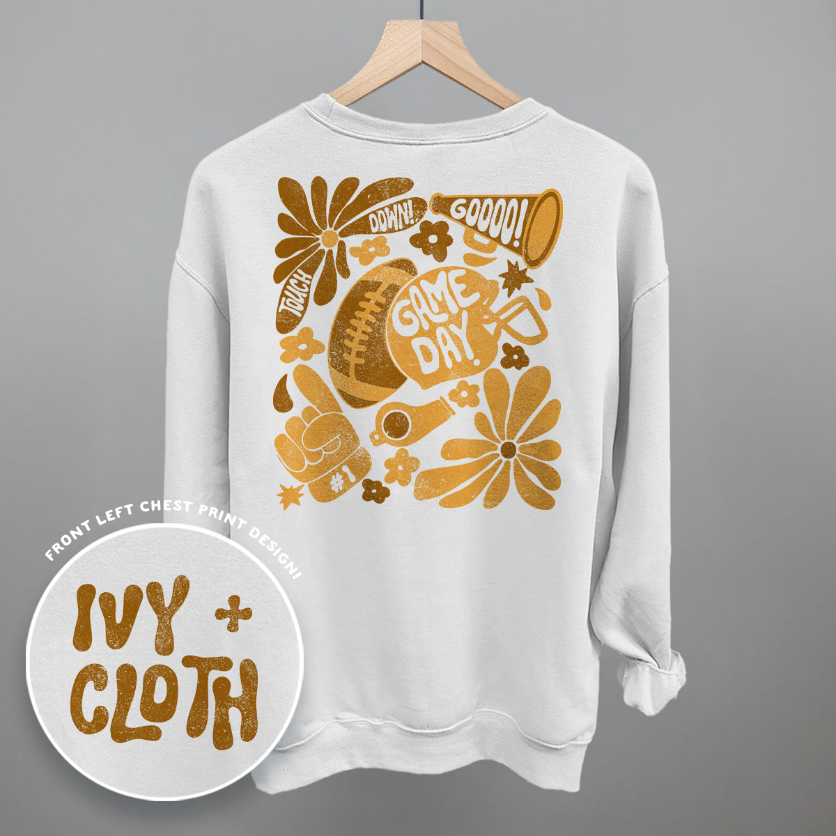 Floral Game Day Yellow (Back Print)