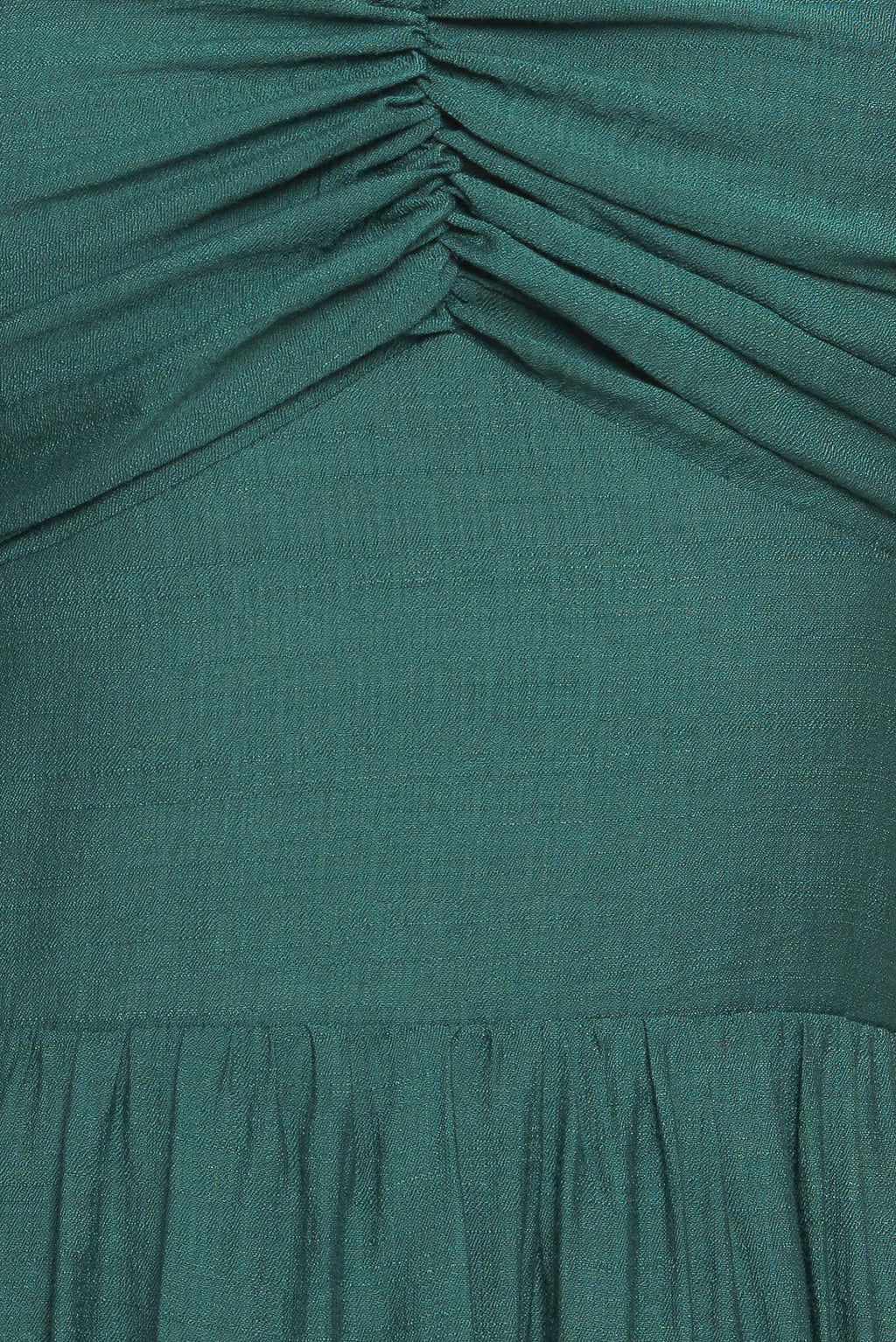 SUMMER MILK FOREST GREEN WOVEN MAXI DRESS