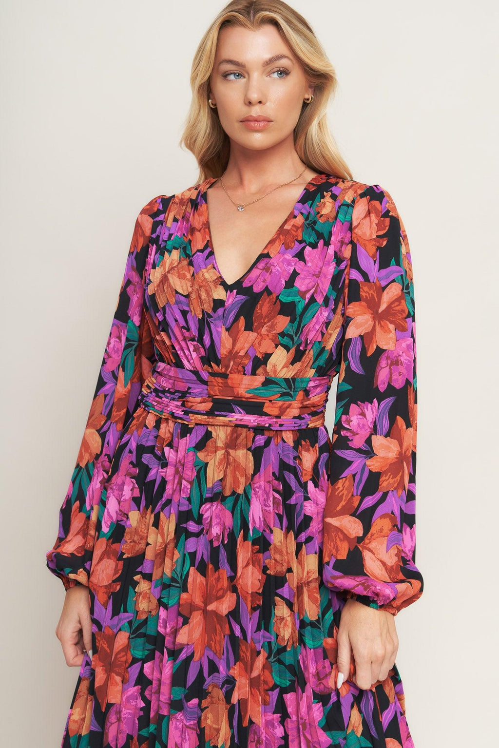 OUR BEAUTIFUL LOVE WOVEN MIDI DRESS