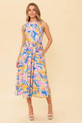 PATTON PARK BLUE WOVEN MIDI DRESS