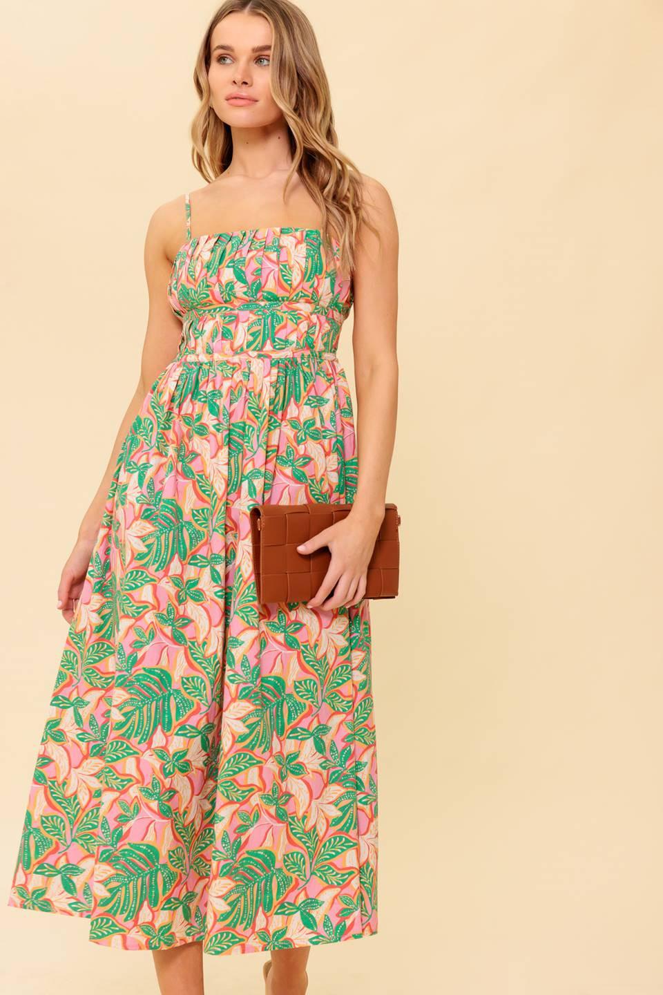 STORYTELLING WOVEN MIDI DRESS