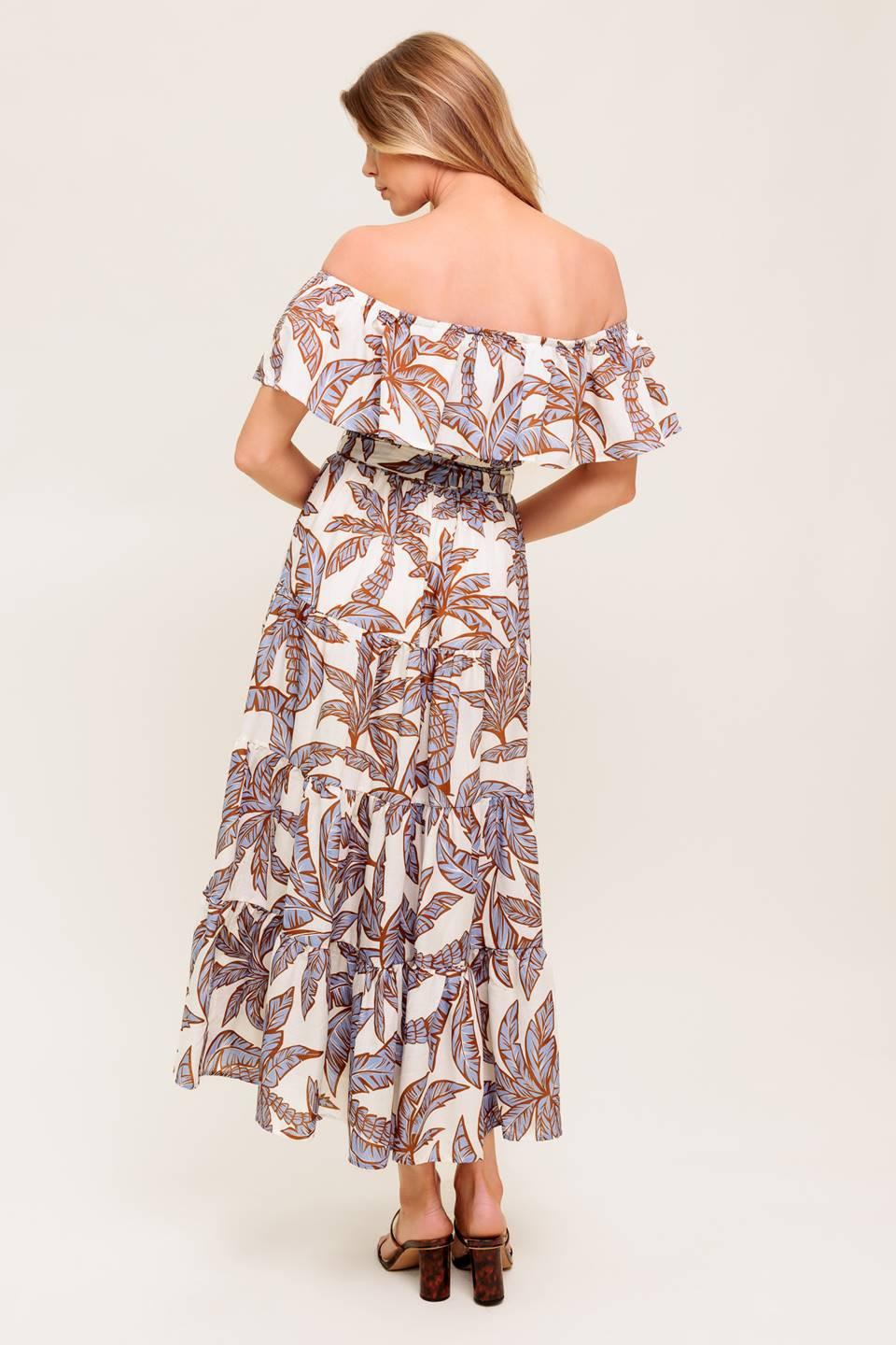 LILY GARDEN LAVENDER WOVEN MIDI DRESS