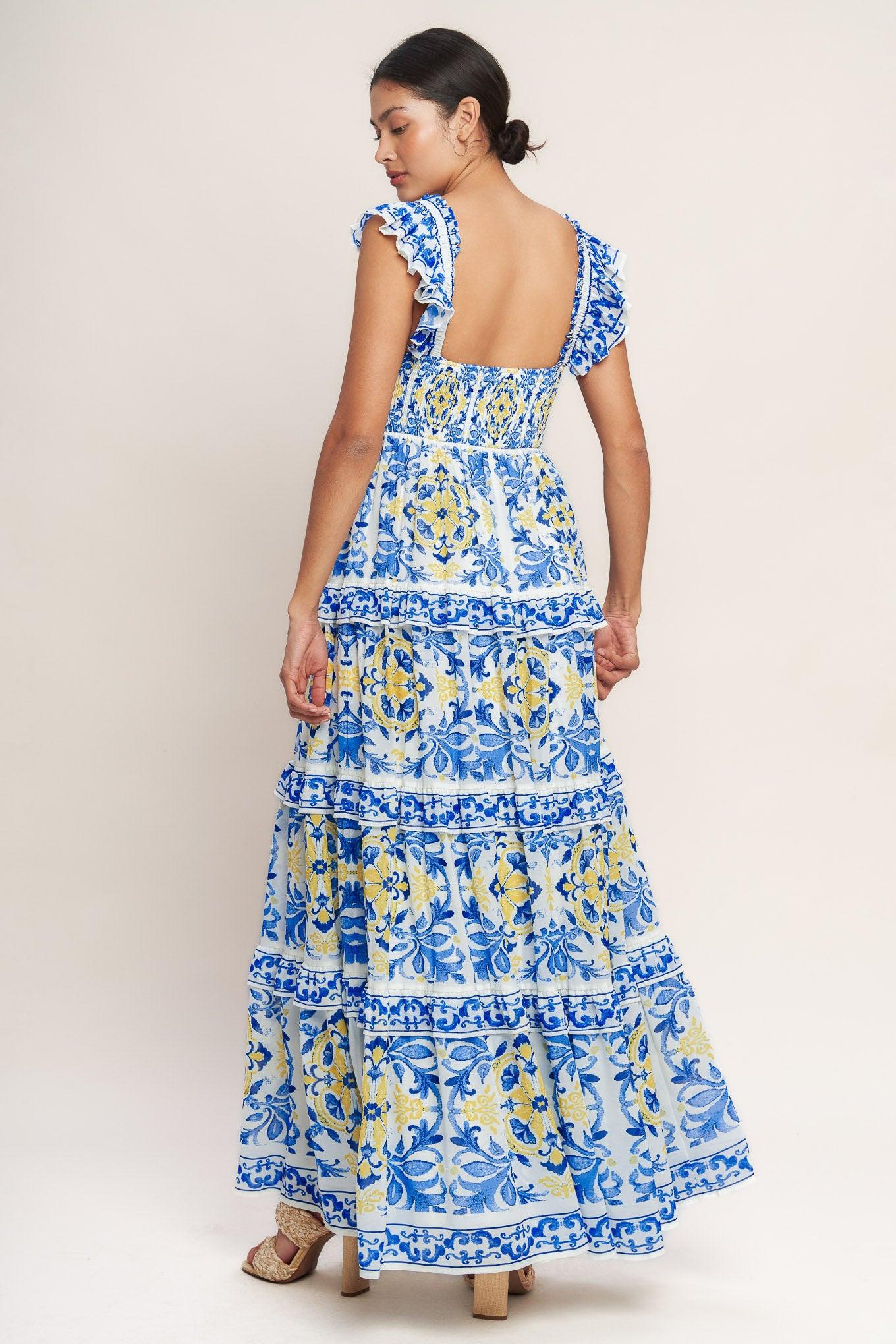 SALTY AIR SWEETHEART WOVEN MAXI DRESS