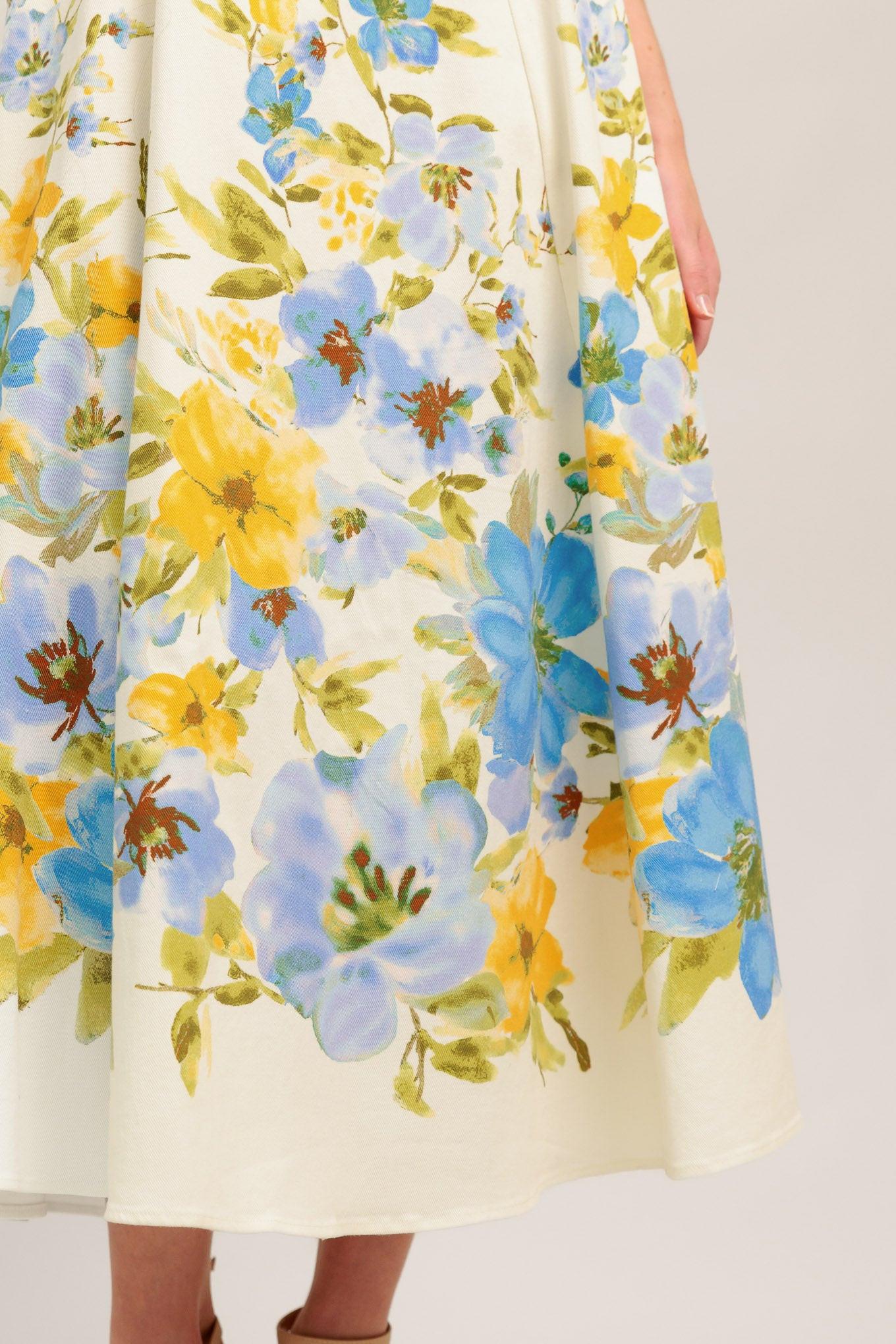 DREAMING OF THE COAST WOVEN MIDI DRESS