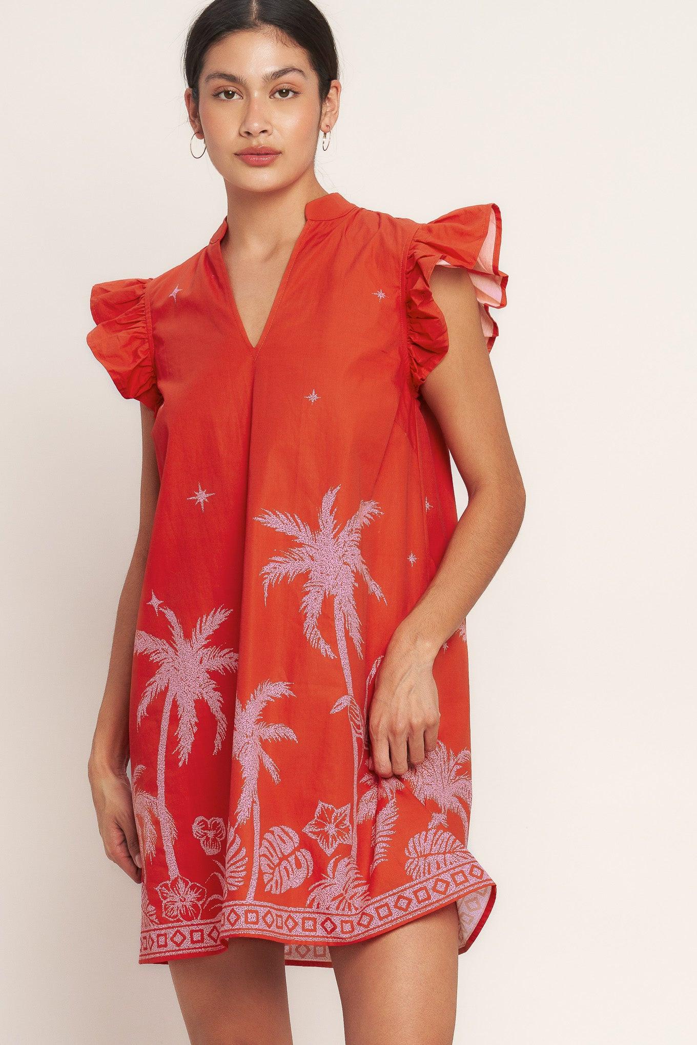 ISLAND STATE OF MIND WOVEN MINI DRESS