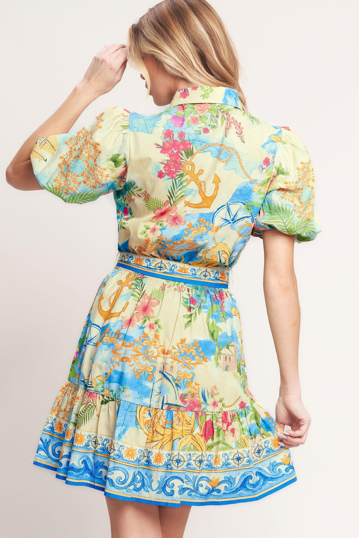MEET ME IN PARADISE WOVEN MINI DRESS