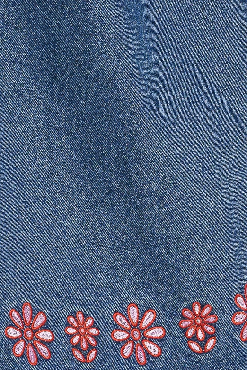 ARTISAN-INSPIRED DENIM MINI SHIFT DRESS