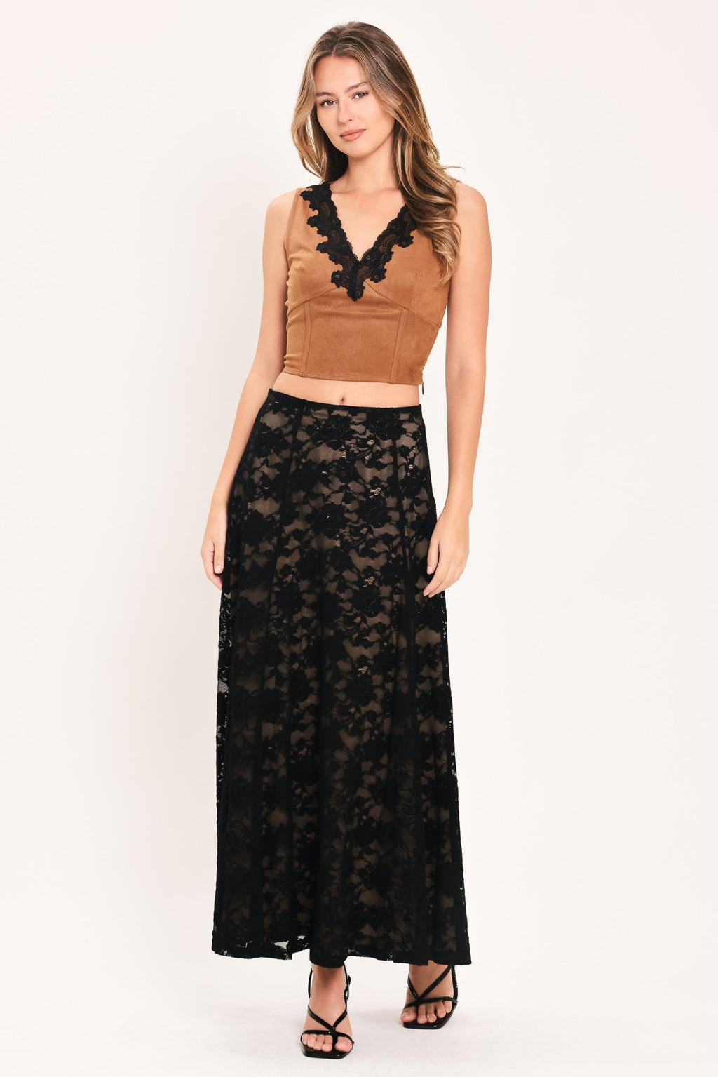 NOIR LACE MOONRISE WOVEN LACE CIRCLE SKIRT