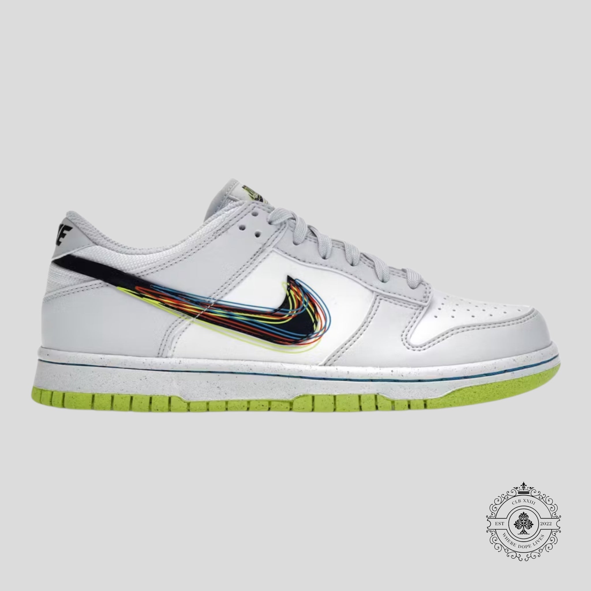 Nike Dunk Low 3D Swoosh Grey GS