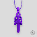 Chrome Hearts Silicone Dagger Necklace in Purple