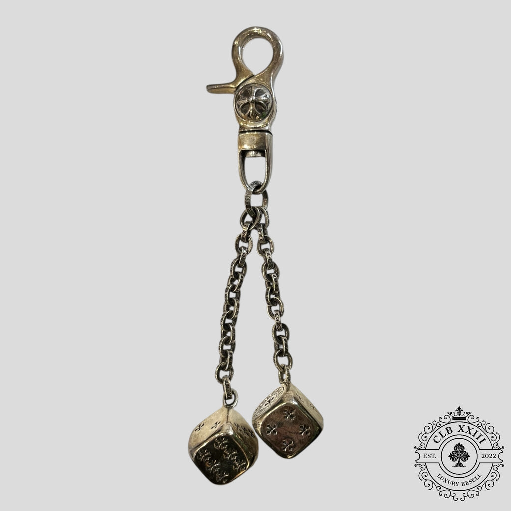 Chrome Hearts Dice Keychain in Silver