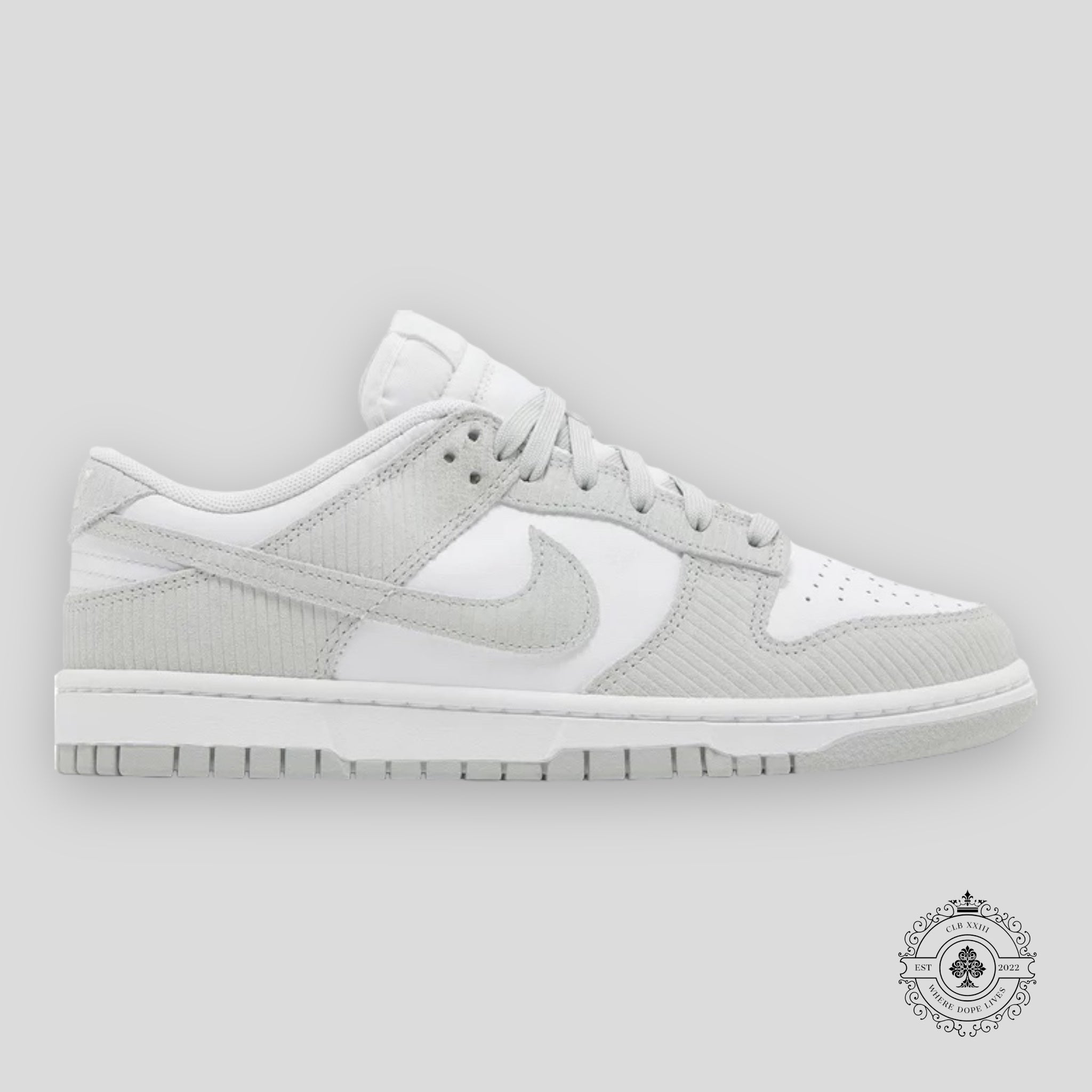 Nike Dunk Low W Light Silver Corduroy