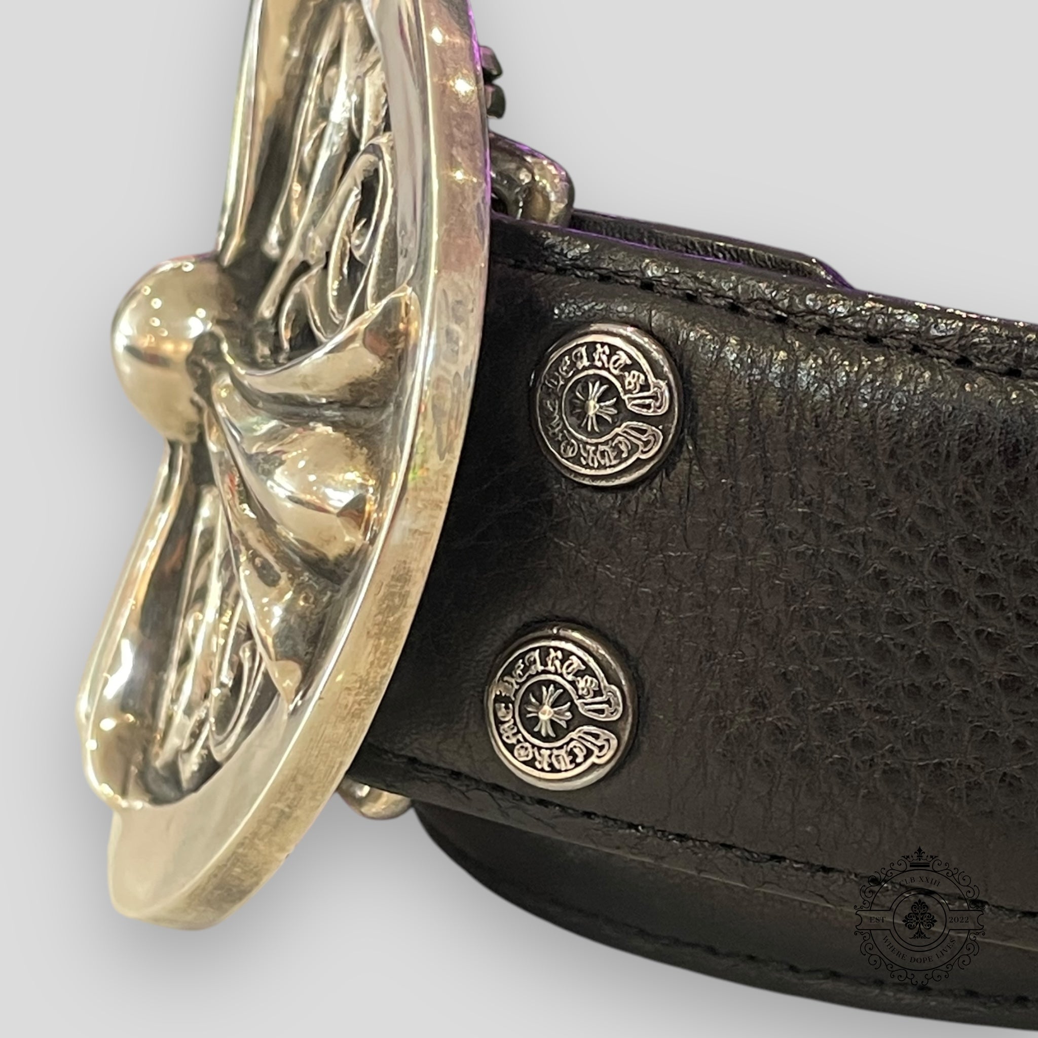 Chrome Hearts Xxl Oval Cross Studded Belt