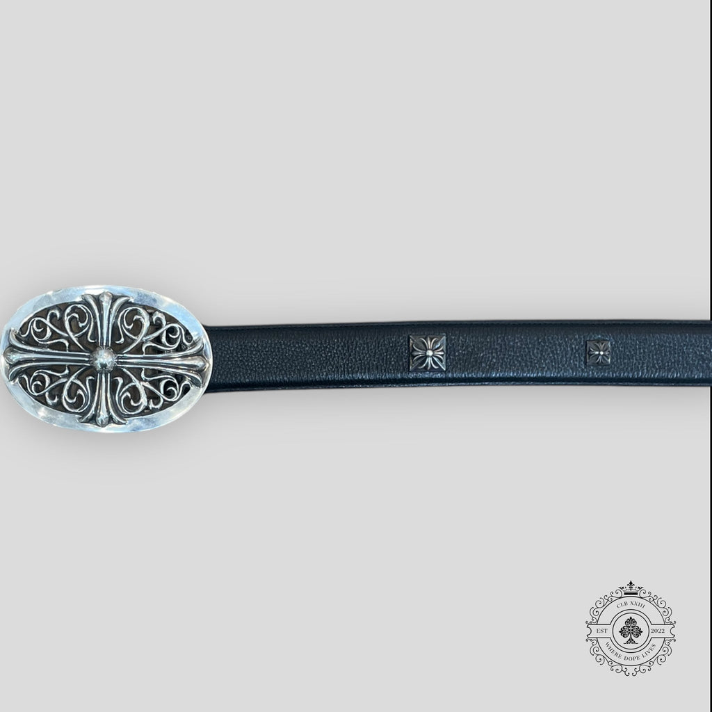 Chrome Hearts Xxl Oval Cross Studded Belt