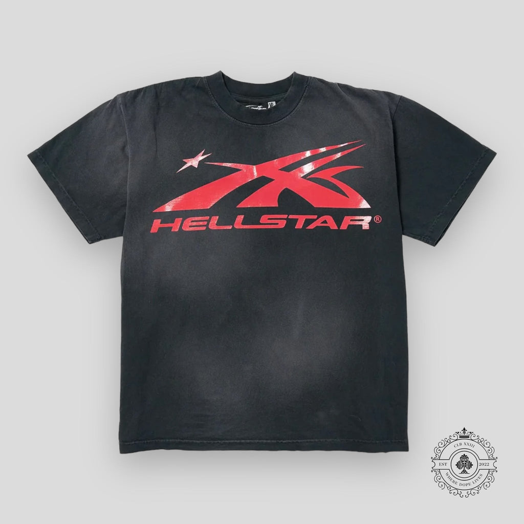 Hellstar Sport Logo Gel T-Shirt in Black/Red