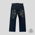 Chrome Hearts Leather Cross Patch Chinos in Black/Camo