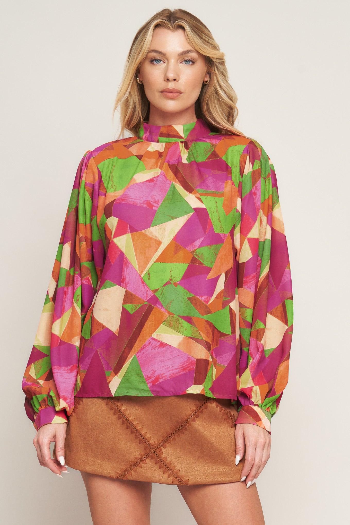 LOOKING AHEAD WOVEN TOP
