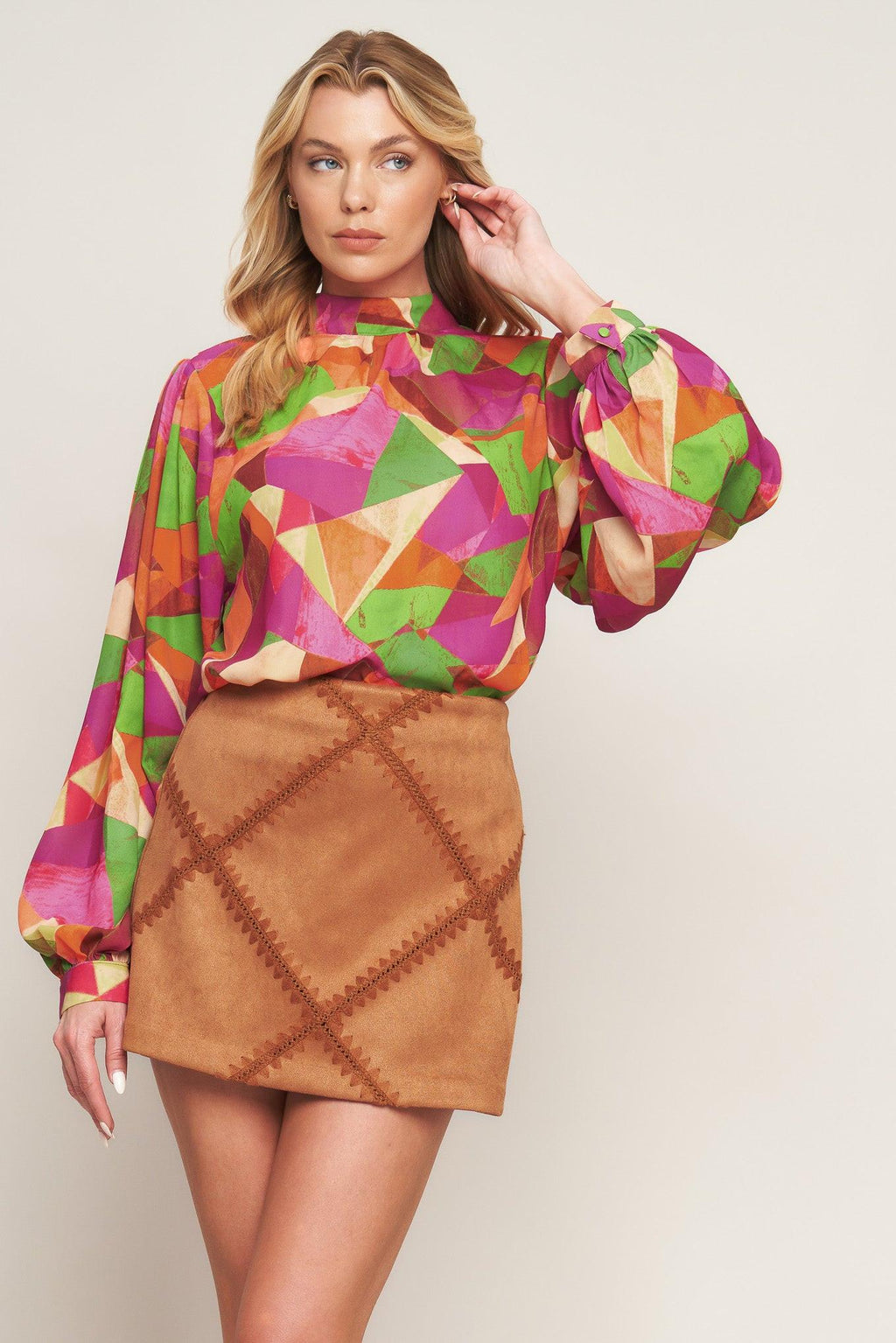 LOOKING AHEAD WOVEN TOP