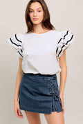 NICE AS CAN BE WOVEN TOP