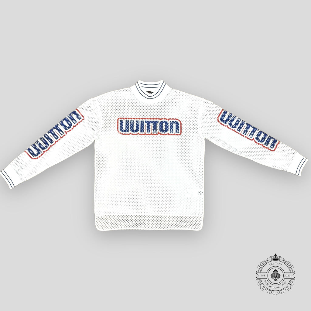 Louis Vuitton Graphic Mesh Long-Sleeved T-Shirt in White