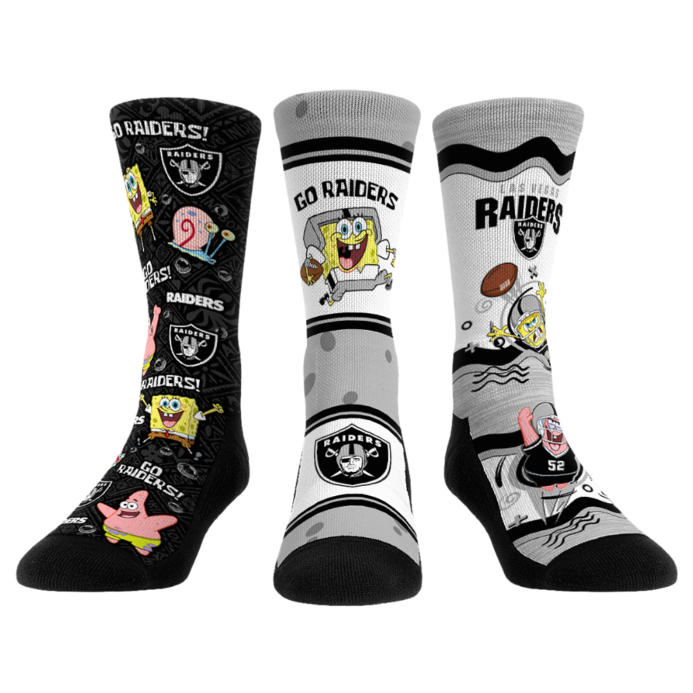 Las Vegas Raiders - SpongeBob SquarePants - 3-Pack