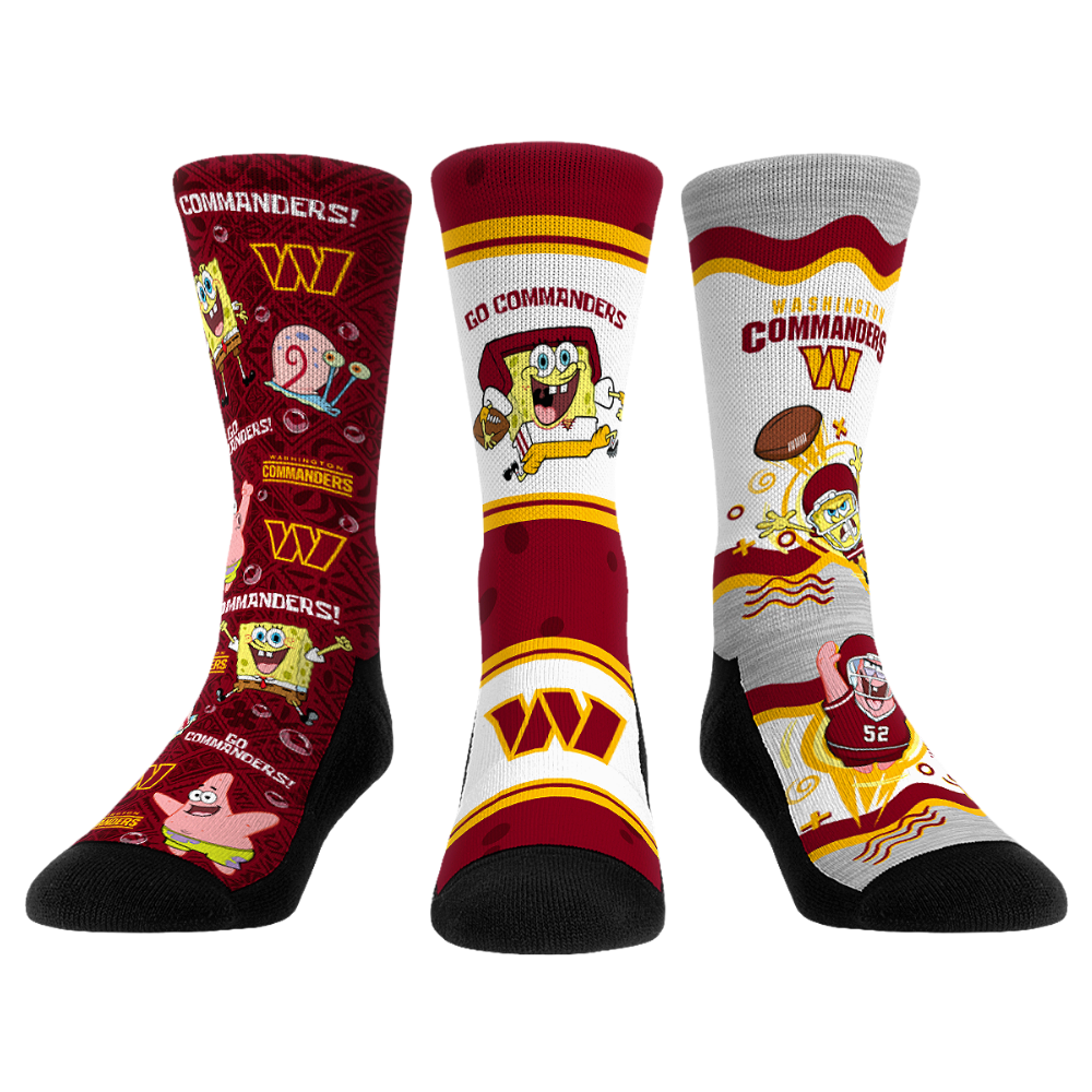 Washington Commanders - SpongeBob SquarePants - 3-Pack