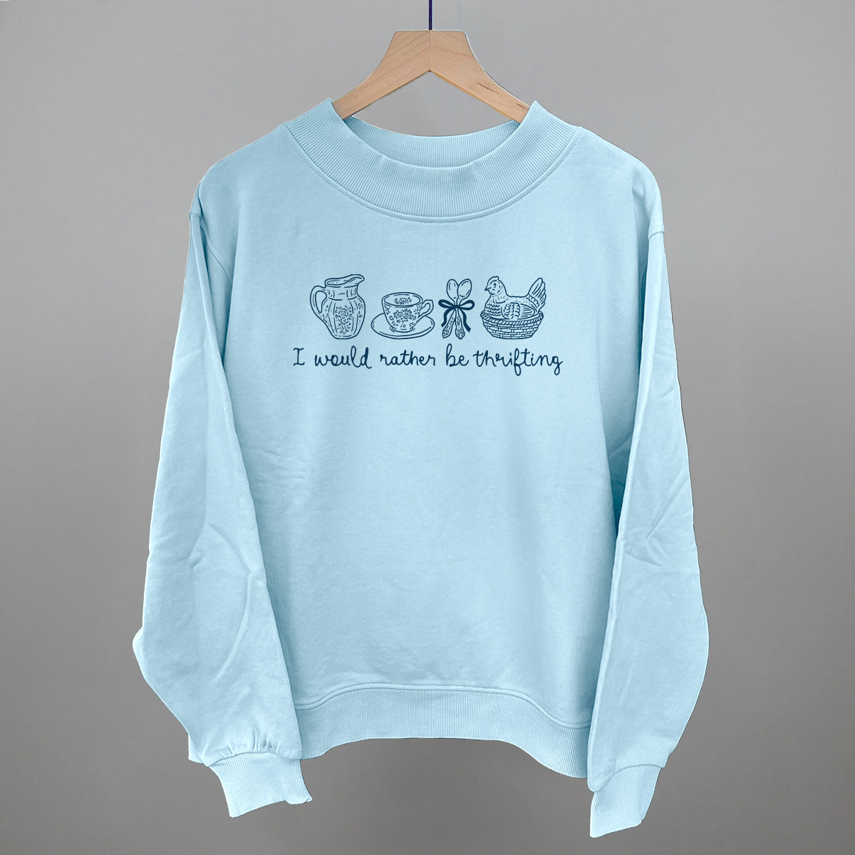 I Would Rather Be Thrifting Blue