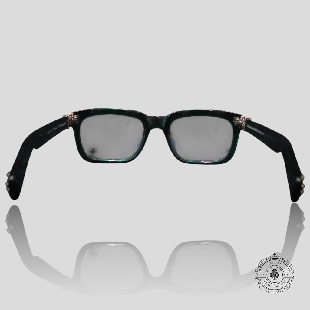 Chrome Hearts See You in Tea Sunglasses in Marine Green/Silver