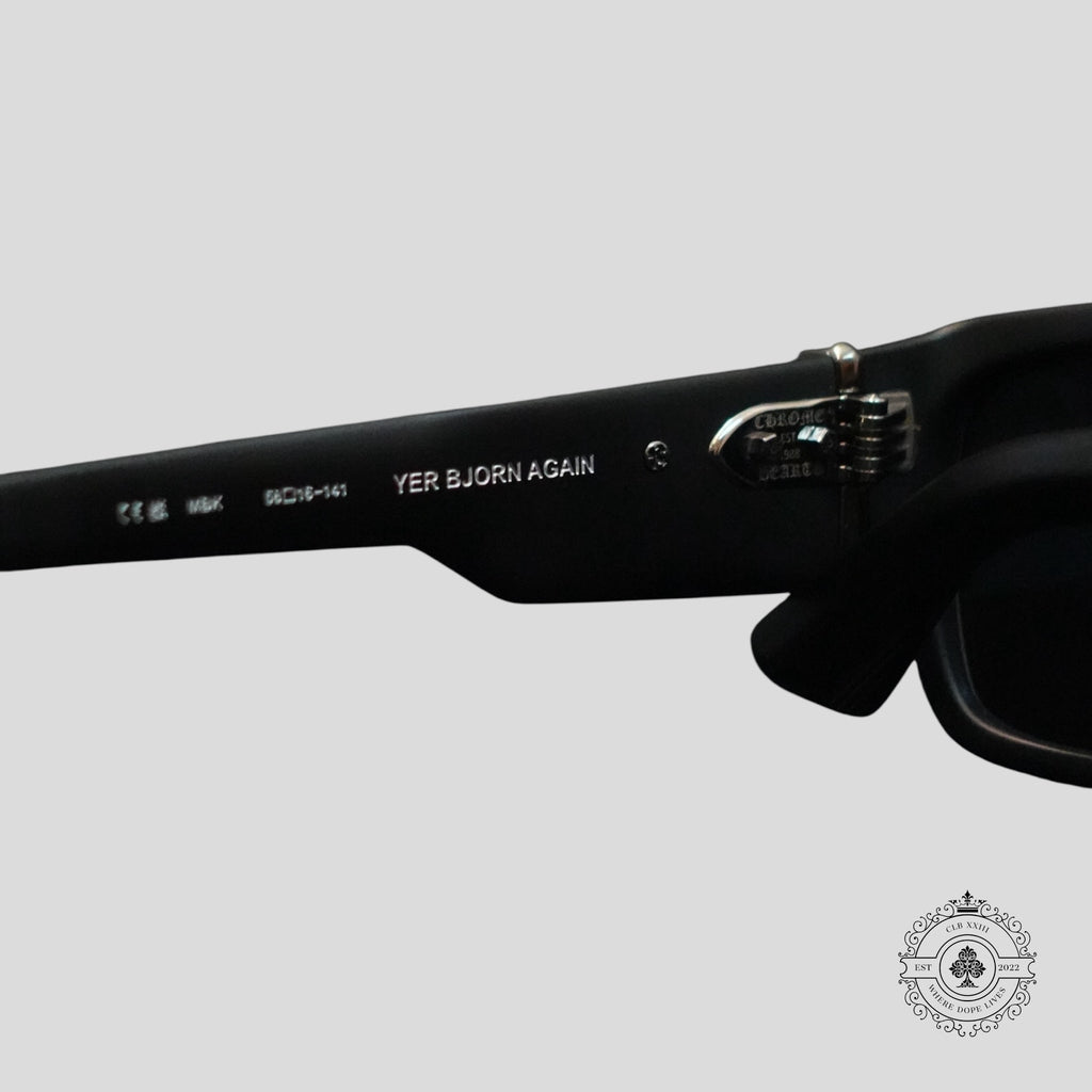 Chrome Hearts Yer Bjorn Again Glasses in Matte Black/Silver
