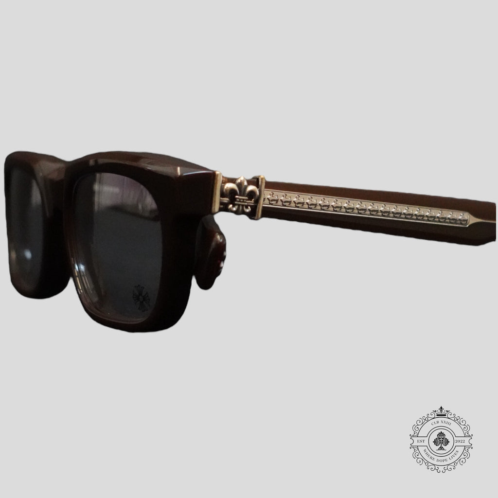 Chrome Hearts See You in Tea Sunglasses in Brown/Silver