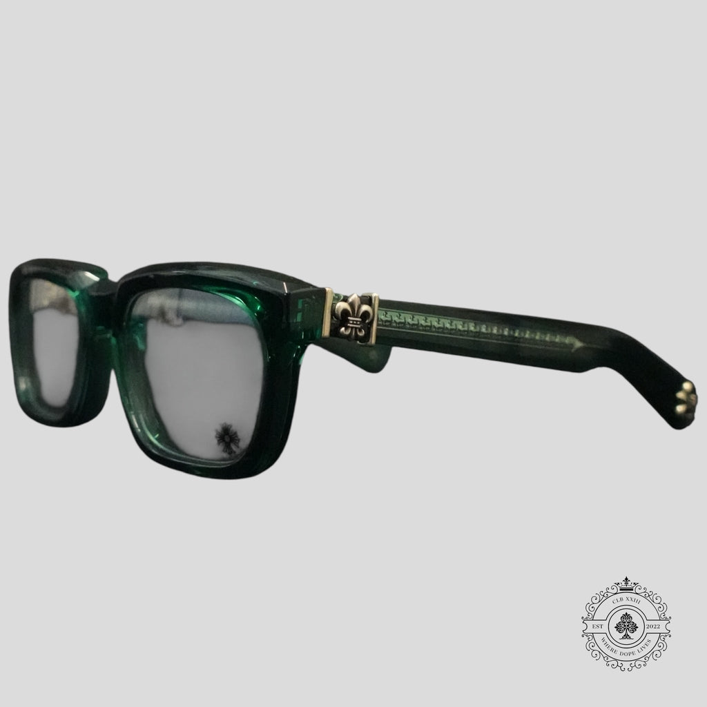 Chrome Hearts See You in Tea Sunglasses in Marine Green/Silver