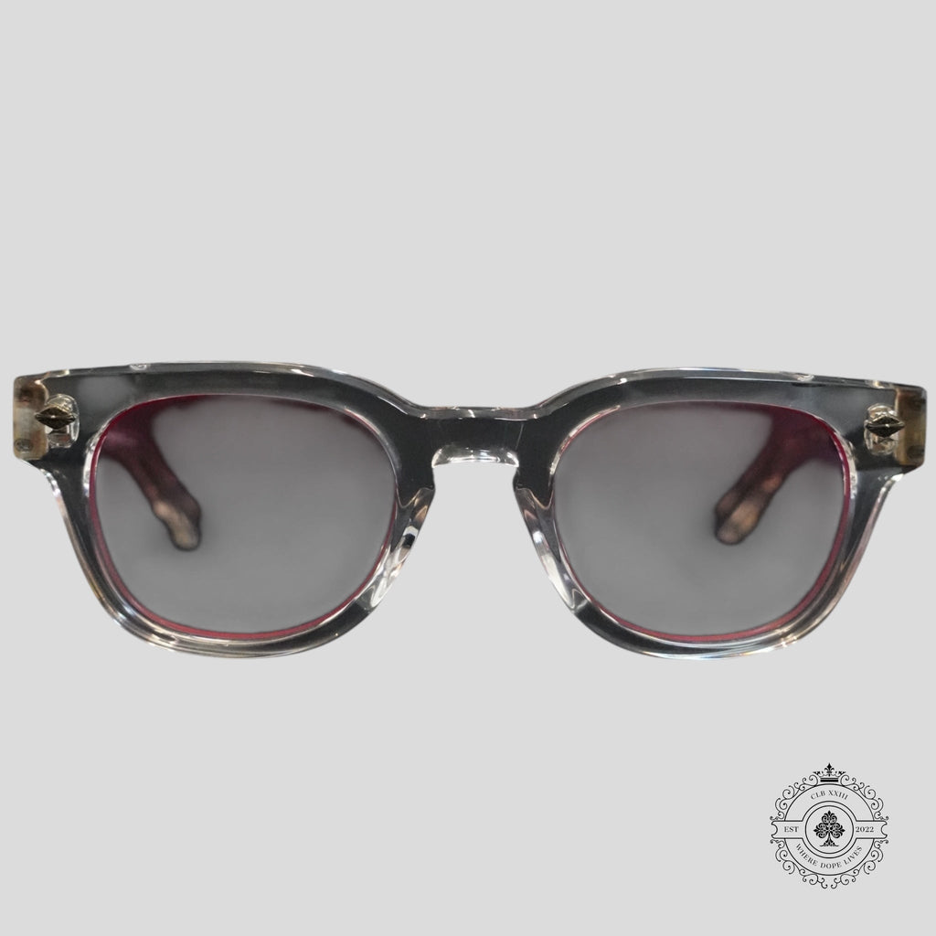 Chrome Hearts Jenna Tail Yea Glasses in Clear/Silver