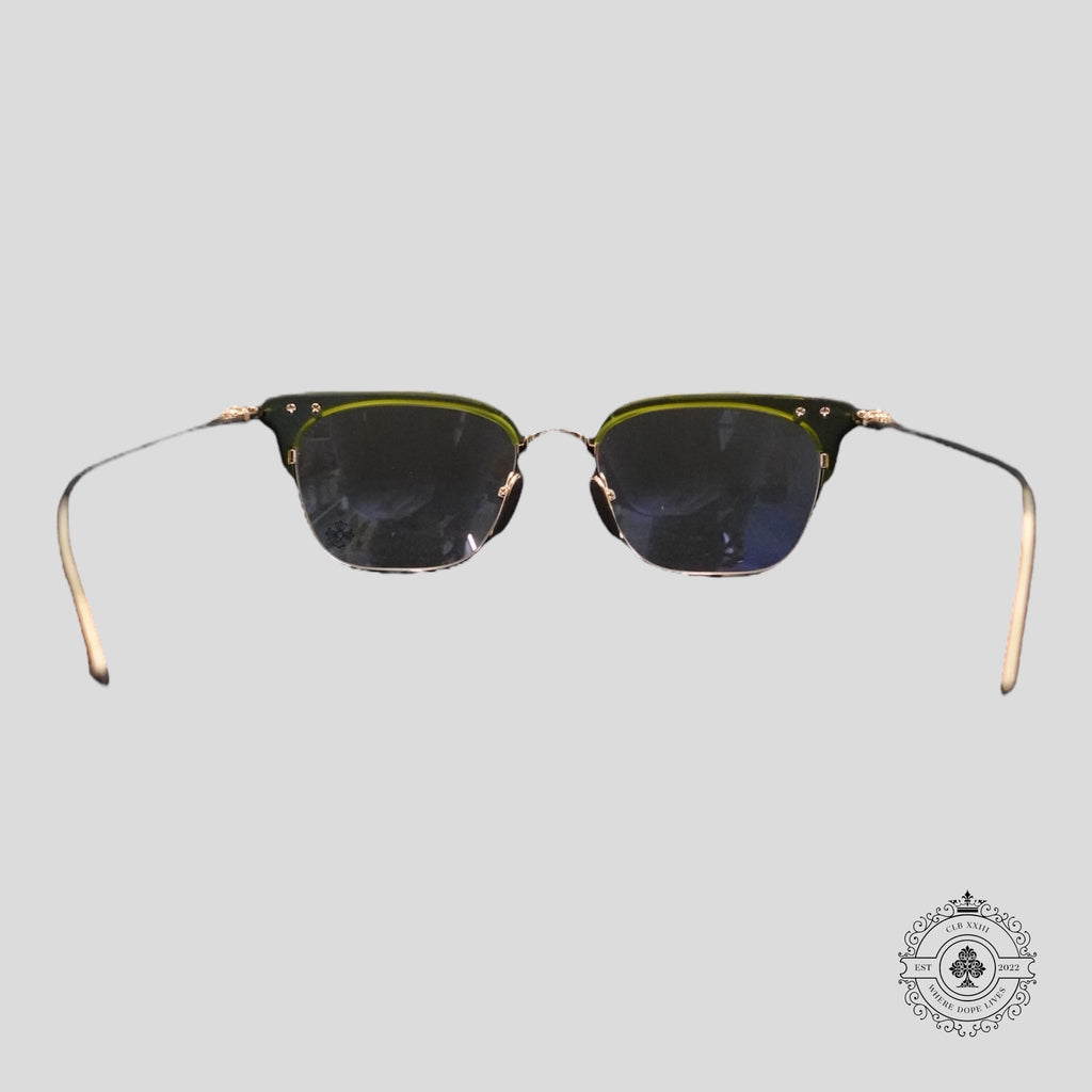 Chrome Hearts Sluntradiction Sunglasses in Green/Gold