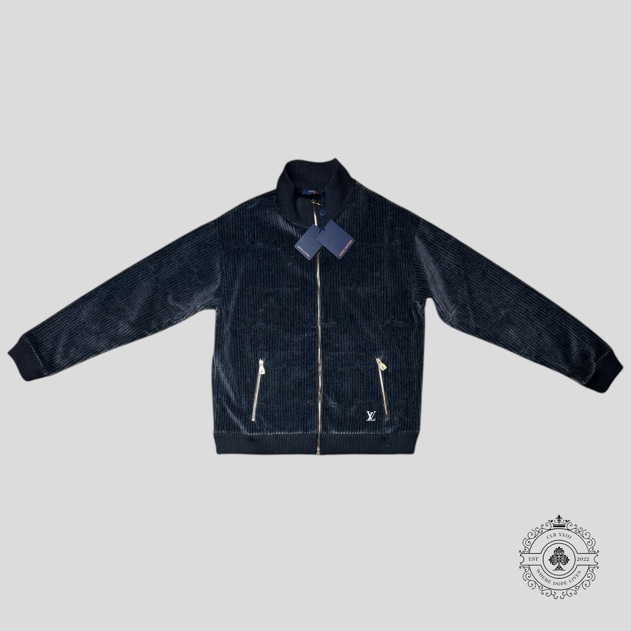 Louis Vuitton x Park Seo-Bo Velvet Tracktop in Dark Grey