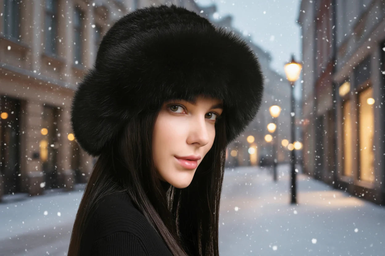 Women’s Faux Fur Knit Beanie