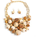 Free Spirit Wood Beaded Statement Necklace