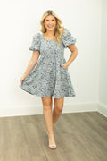 Dolly Doll Jacquard Dress, Blue