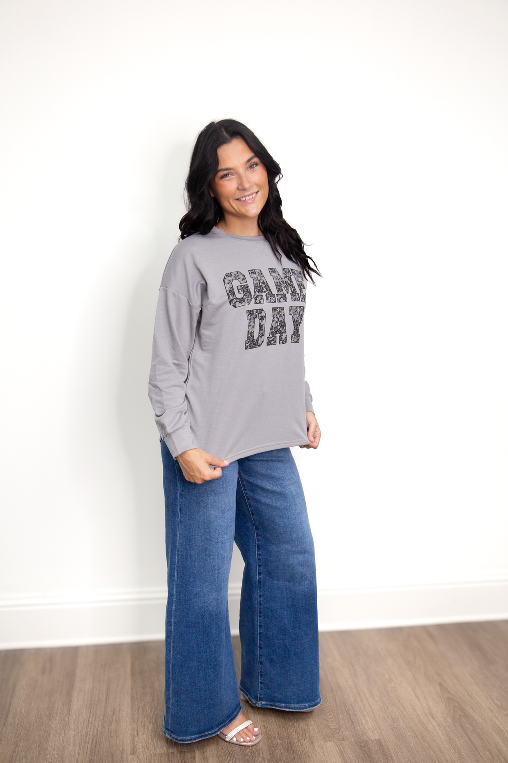 GAME DAY on Light Weight Sweatshirt, Grey