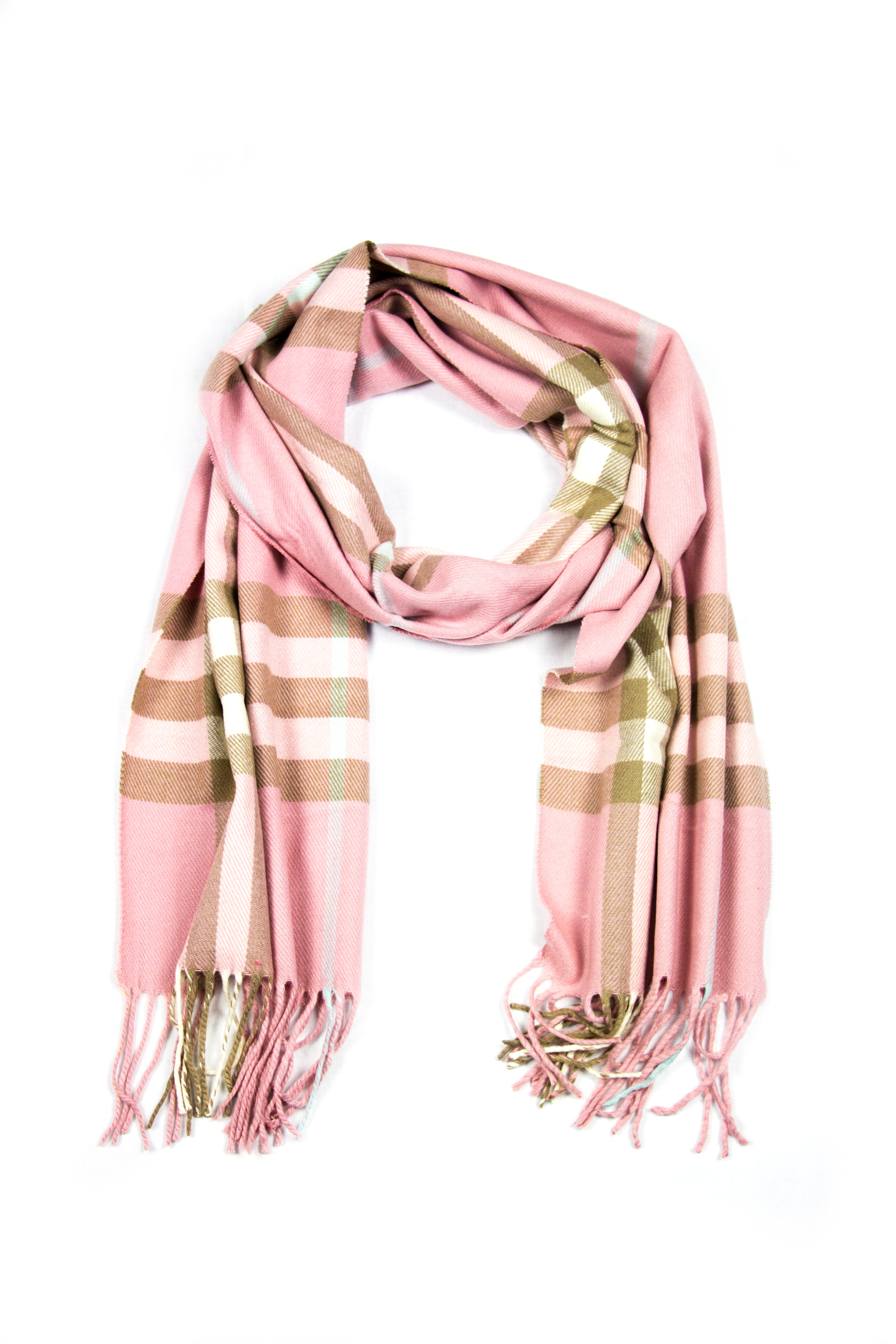 Sakkas Booker Cashmere Feel Solid Colored Unisex Winter Scarf With Fringe