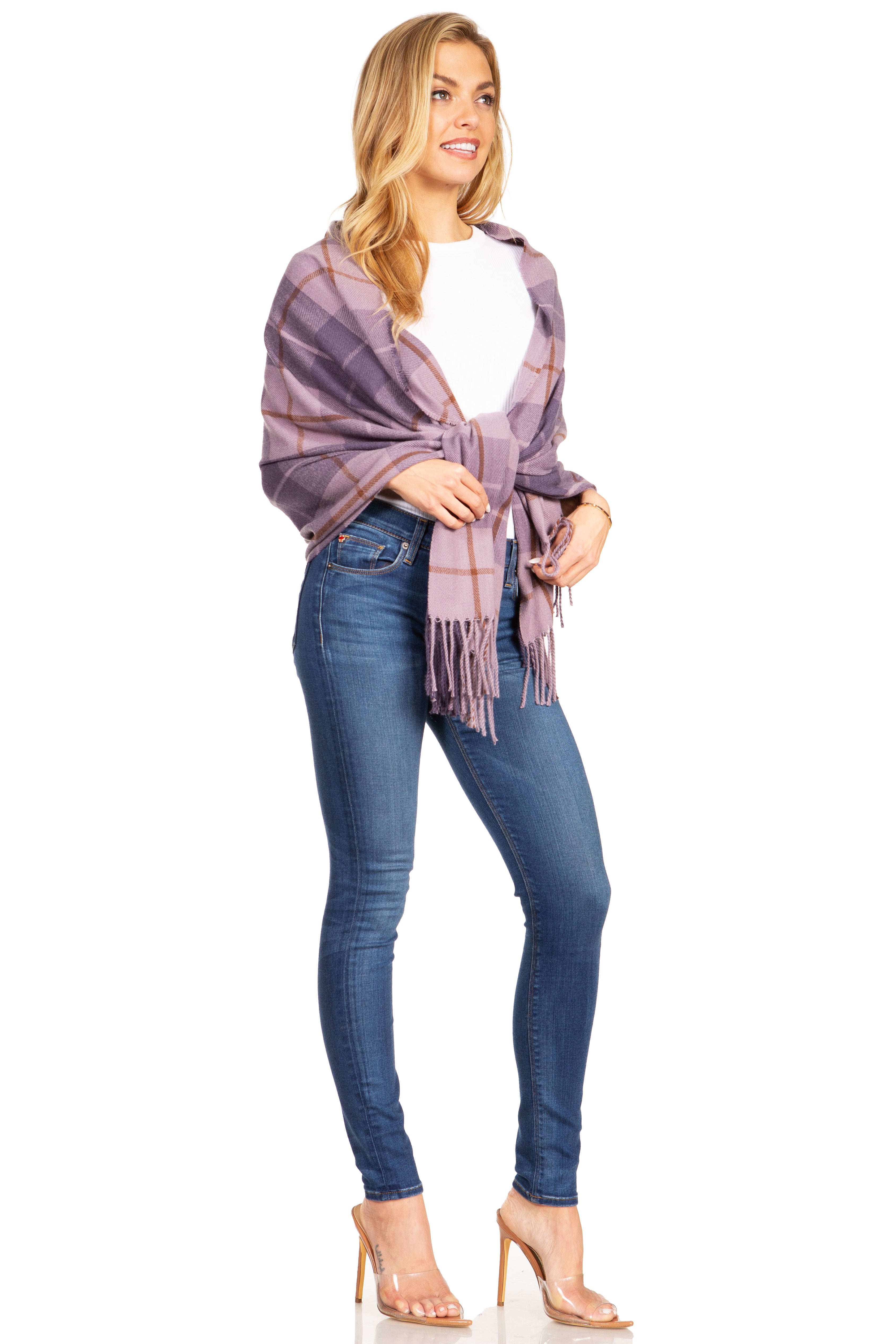 Sakkas Iris Warm Super Soft Cashmere Feel Pashmina Shawl Wrap Scarf for Women - Weddings, Festivals, Travel & Daily Wear