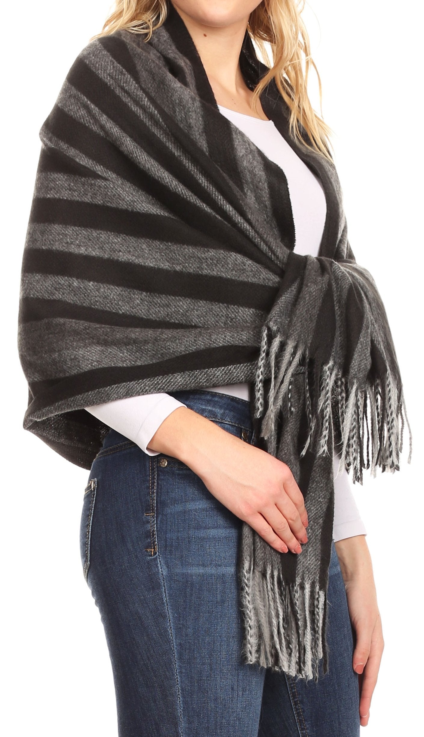 Sakkas Iris Warm Super Soft Cashmere Feel Pashmina Shawl Wrap Scarf for Women - Weddings, Festivals, Travel & Daily Wear